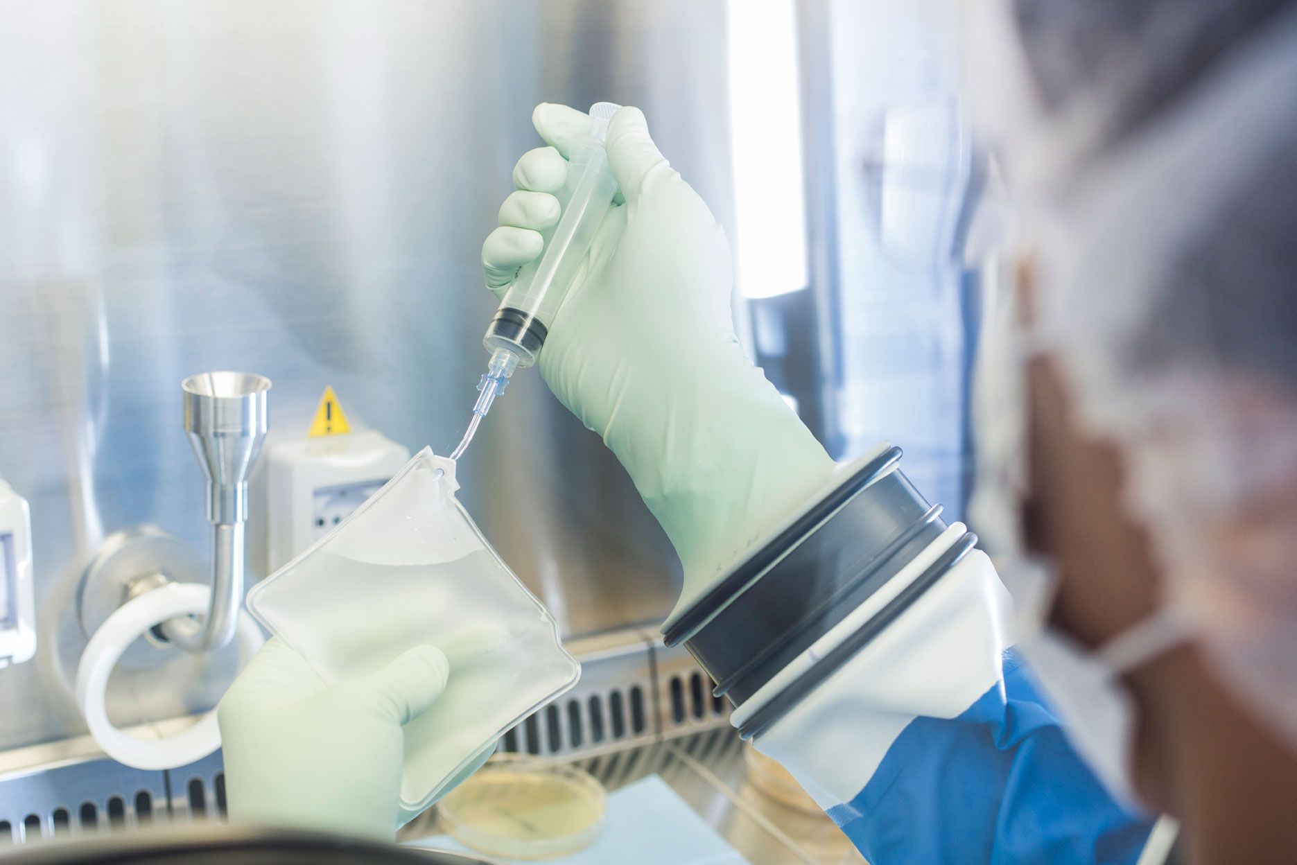 Schmerzbeutel wird erstellt im Inkubator